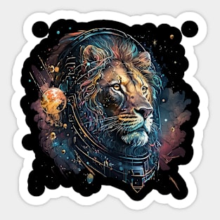 space lion Sticker